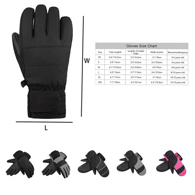 Kids Ski Gloves Warm Touchscreen