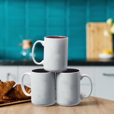 Thick Grip Glossy Ceramic Diner Custom Mugs -12 oz