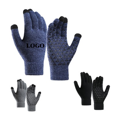 Thick Adult Warmth Gloves W/ 3 Finger Touch