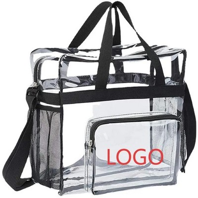 Clear PVC Tote Bag with Zipper Closure