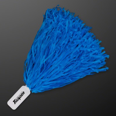Economy Blue Pom Poms (NON-Light Up) - PRINTED