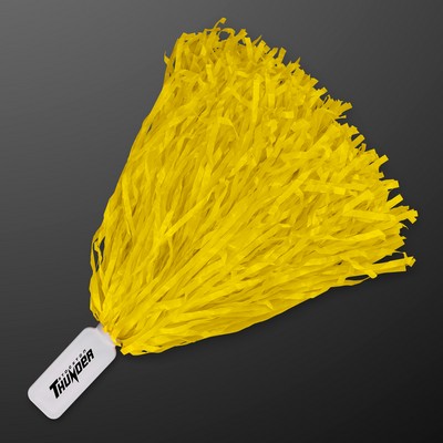 Economy Yellow Pom Poms (NON-Light Up) - PRINTED