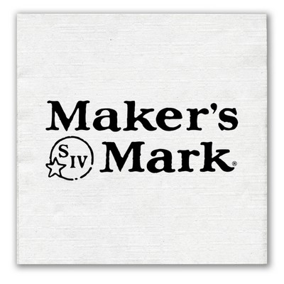 1-Ply White Beverage Napkin - Linen Embossed, FSC Certified - High Line