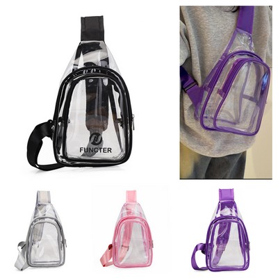 Transparent PVC Single Shoulder Crossbody Bag