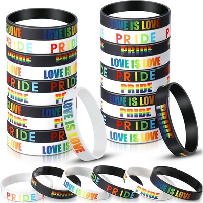 Gay Pride Rainbow Silicone Bracelets