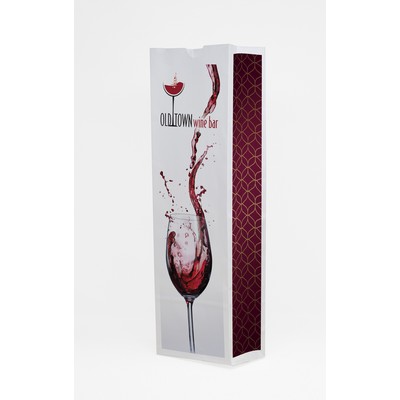 Wine SOS 4# Full Color 4-Sides White Paper Bag (5" x 16" x 3.125")