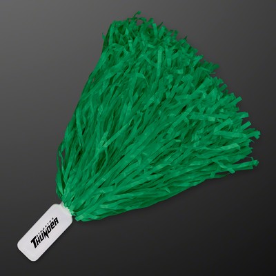 Economy Green Pom Poms (NON-Light Up) - PRINTED