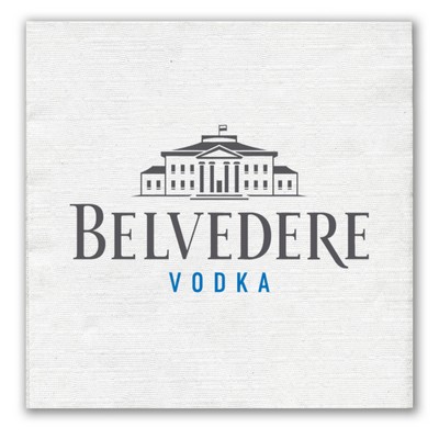 1-Ply White Beverage Napkin - Linen Embossed, FSC Certified