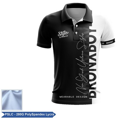 Men's & Kids' Sublimation 280G PolySpandex Heavyweight Polo