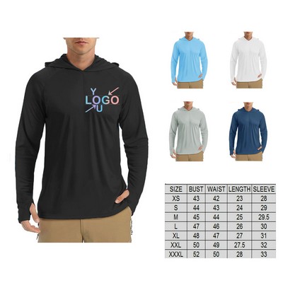Men's Sun Protection Hoodie with UPF 50 Plus