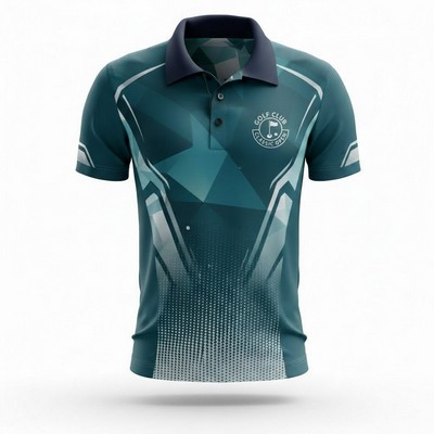 Men's Sublimated Butterfly Mesh Performance Polo Short Sleeve 160GSM