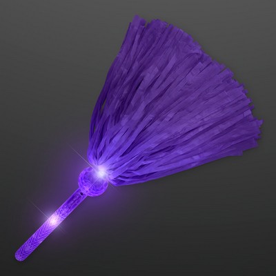 Light Up Purple Pom Poms for Team Spirit - BLANK