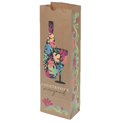 SOS 4# Full Color 4-Sides Natural Paper Bag (5" x 16" x 3.125")