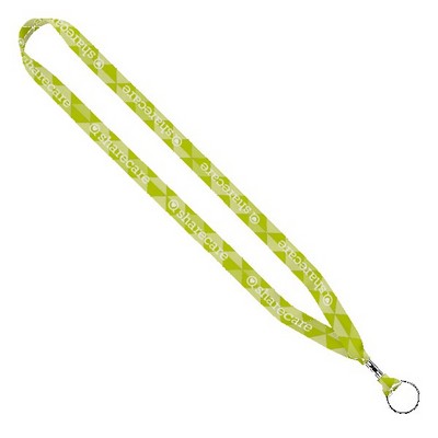 5/8" Tubular Lanyard with Metal Crimp & Metal Split-Ring