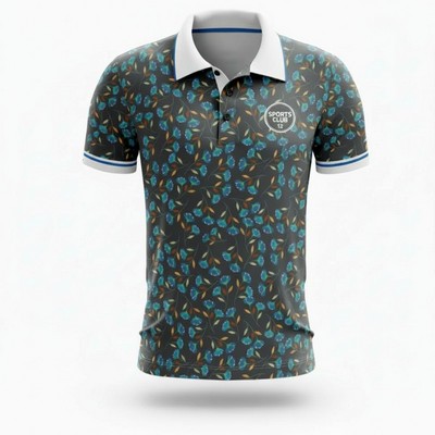 Unisex SilkFeel Sublimated Short Sleeve Polo Shirt 180GSM