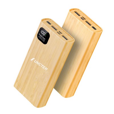 20,000 mAh PD 22.5W Bamboo Pattern Power Bank