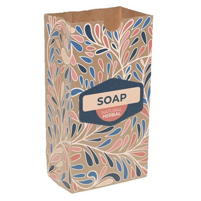 SOS 4# Full Color 4-Sided Natural Paper Bag (5" x 9.75" x 3.125")