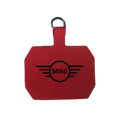 Single Color Printed Durable Phone Tether Tab with D-Ring