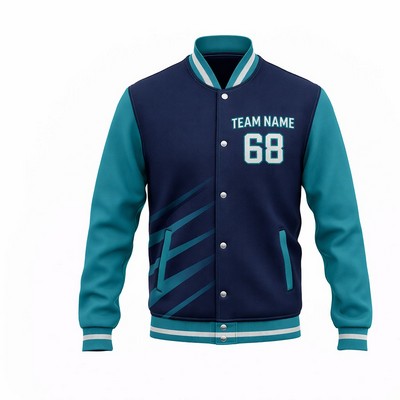 Unisex Double Layer Varsity Jacket Sublimated